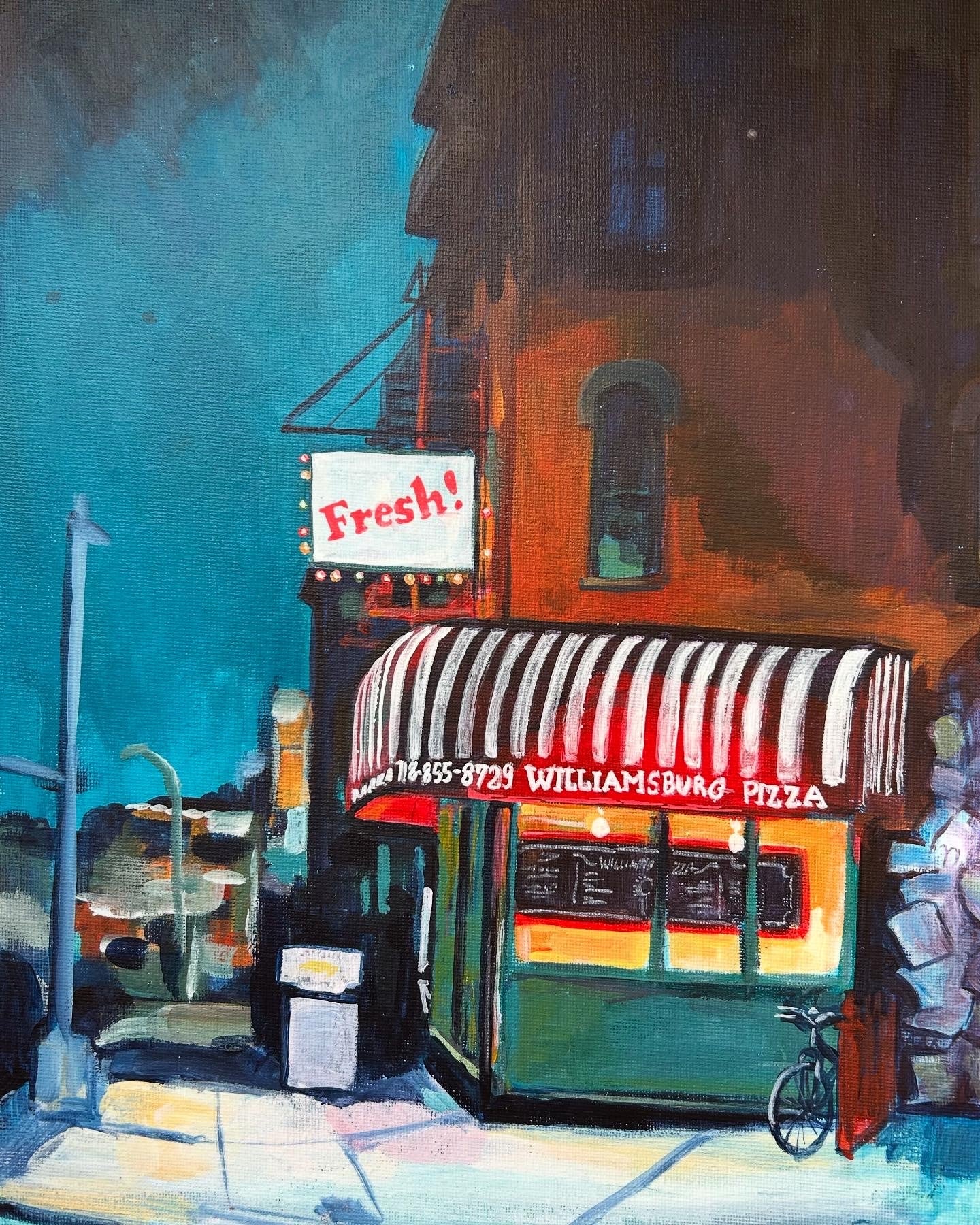 Williamsburg Pizza Print - Framed 11x14 Print