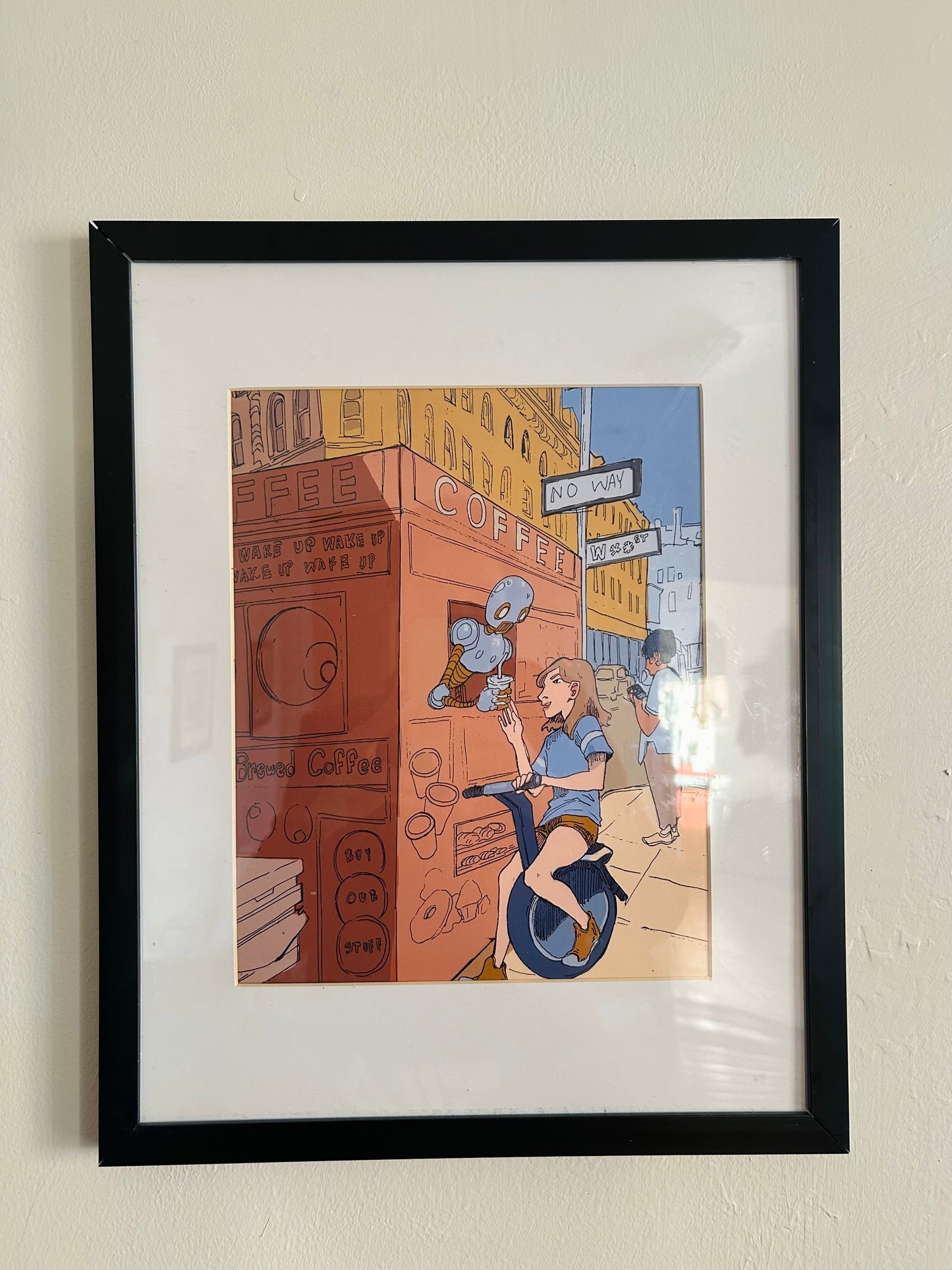 "RoboCoffee" Framed Illustration Print