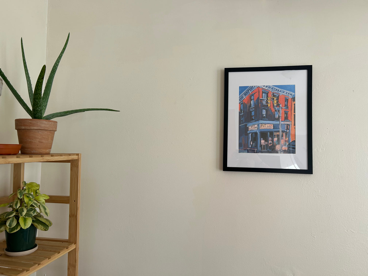 Brooklyn Record Shop Framed Print