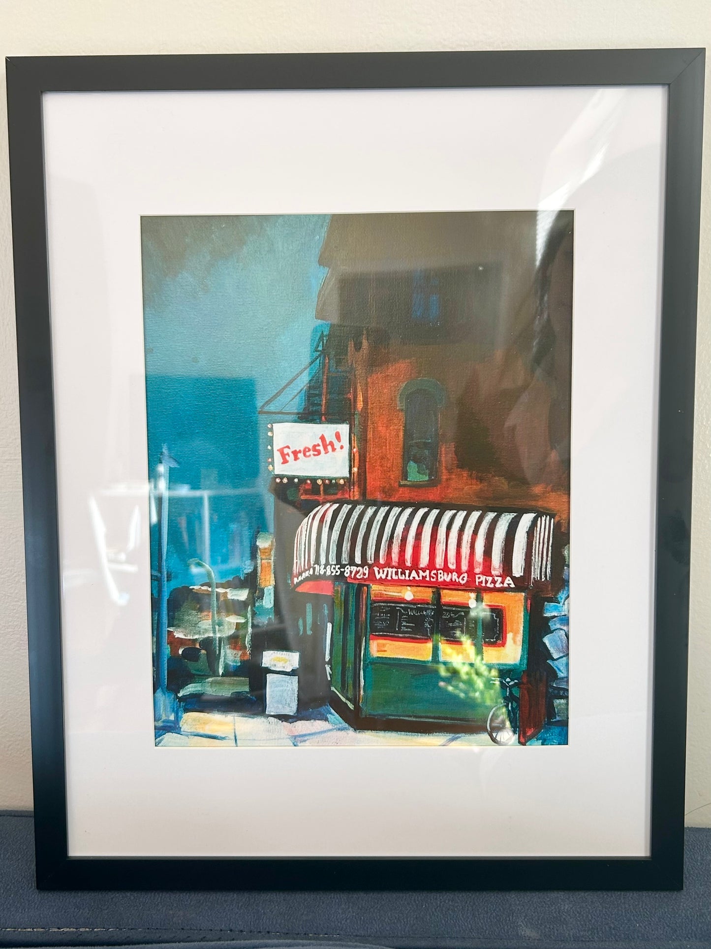 Williamsburg Pizza Print - Framed 11x14 Print