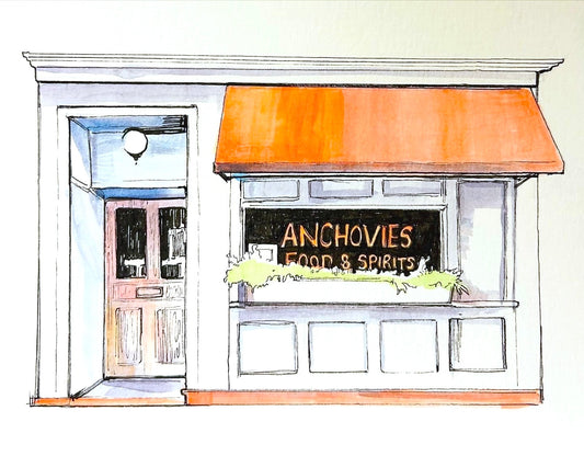Anchovies Bar Print - 8x10 Framed Print