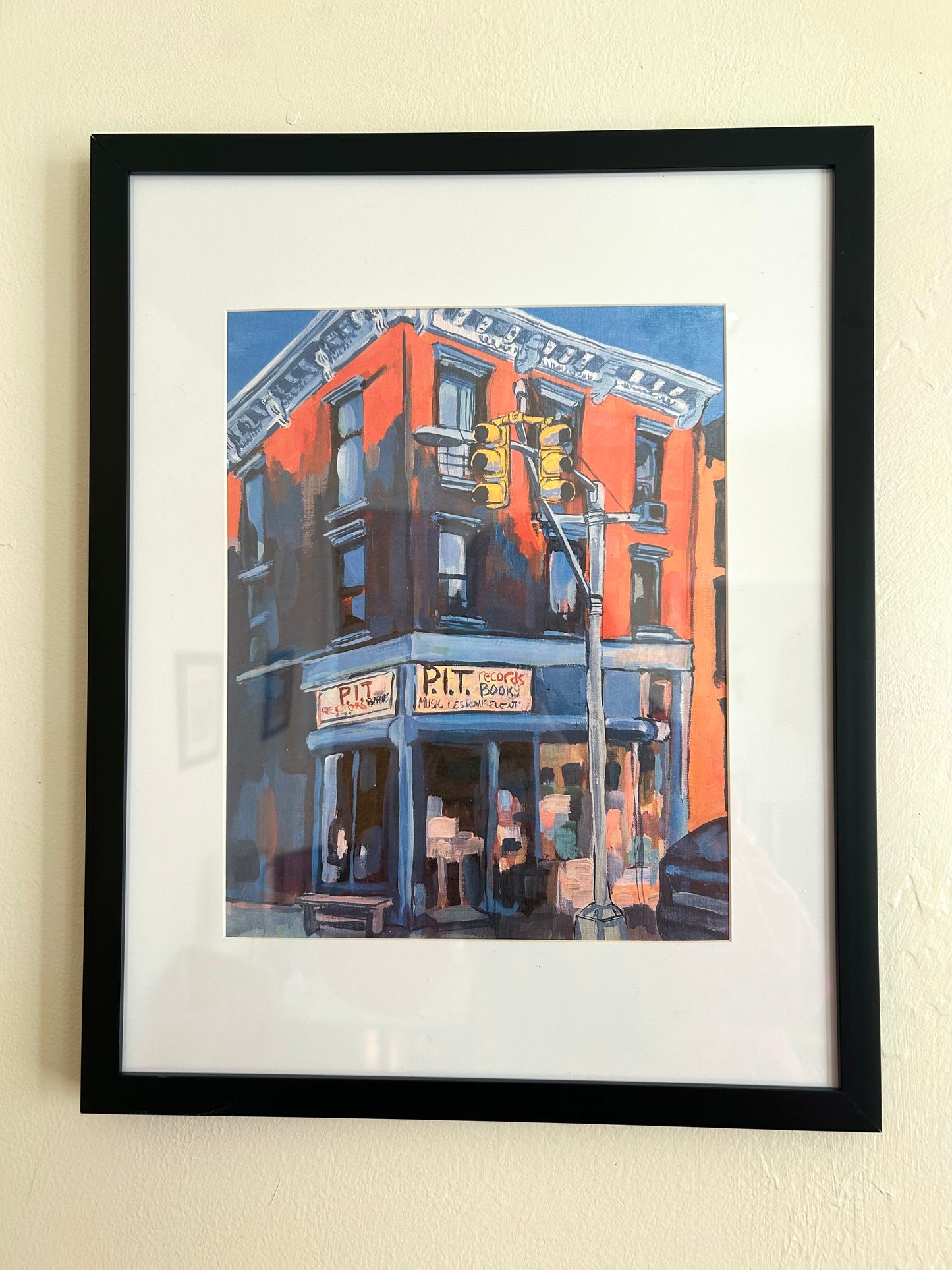 Brooklyn Record Shop Framed Print